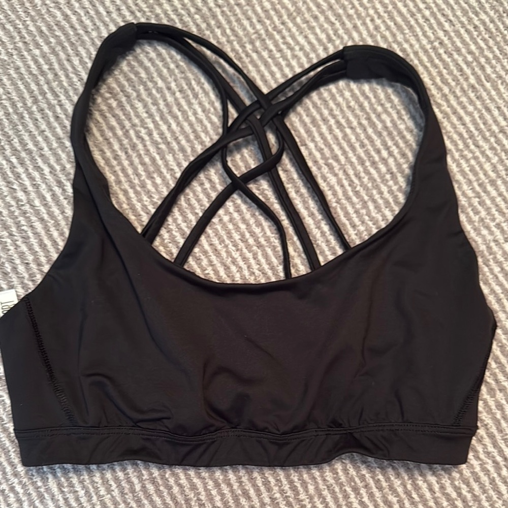 Black Strappy Sports Bra
